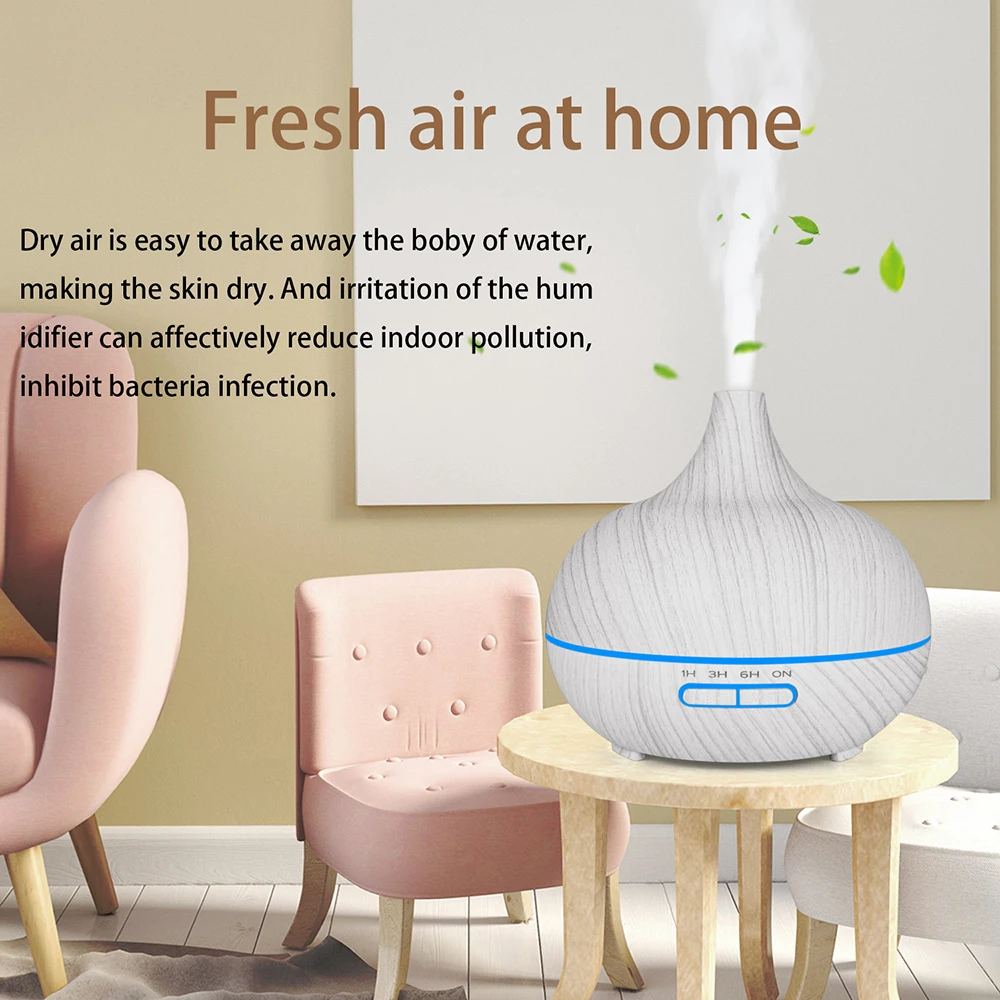 Difusor de aceites esenciales aromaterapia Humidificador de aire ultrasónico Control remoto automático Humidificador 300 500 1000ml - Imagen 4