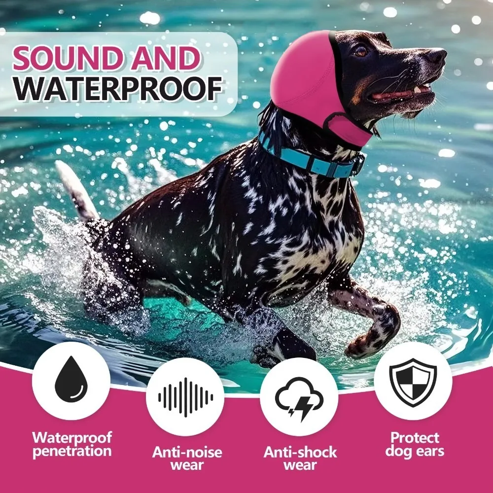 Protección auditiva para perros, orejeras calmantes con reducción de ruido, impermeable, calmante para perros, orejeras para perros a prueba de golpes - Imagen 19