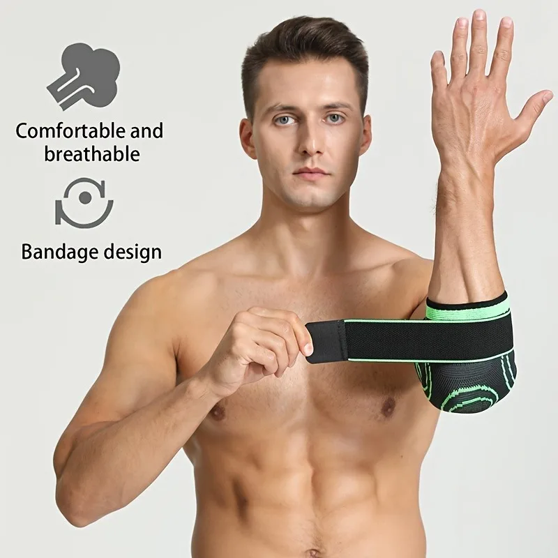 Protector de codo deportivo para hombres y mujeres, funda protectora para brazo, correa para cinturón de codo de tenis, bobinado presurizado, 1 ud. - Imagen 3
