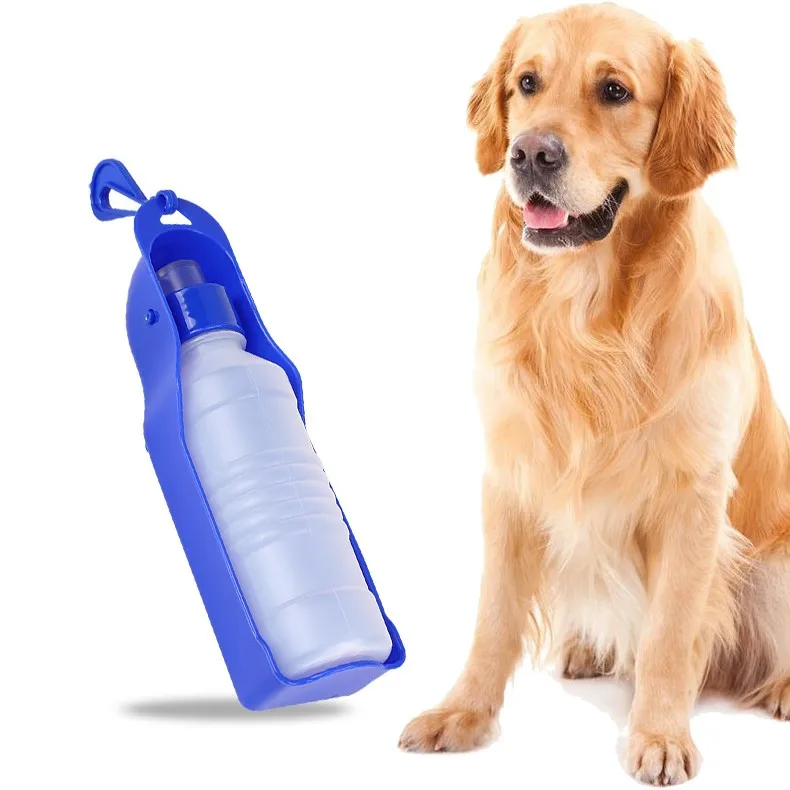 Botella de agua para perros de 250ml/500ml, botella de agua portátil de plástico para mascotas, tazón alimentador de agua potable para viajes al aire libre, cuencos plegables para perros - Imagen 14