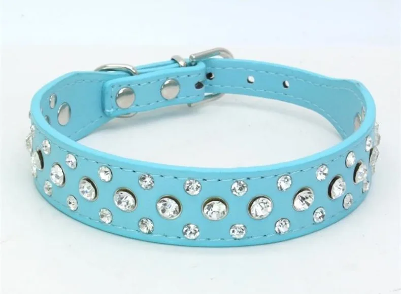 Collares para mascotas para perros pequeños, collares para mascotas, collares de PU con diamantes de imitación para perros y gatos, ajustables para evitar que los mascotas se pierdan - Imagen 13
