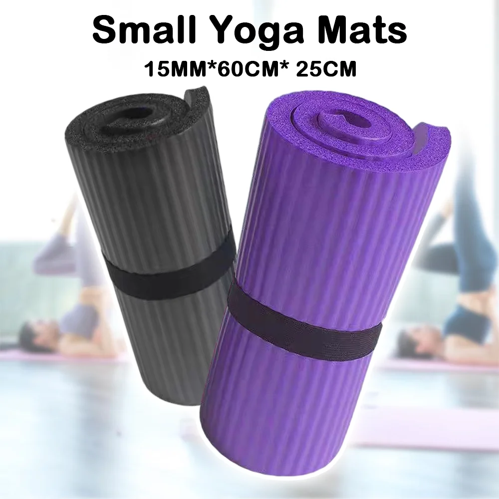Rodillera gruesa para Yoga, tapete antideslizante cómodo de 15MM para Fitness, gimnasio, Pilates en casa, soporte para entrenamiento, rodillas, codos, protección del suelo