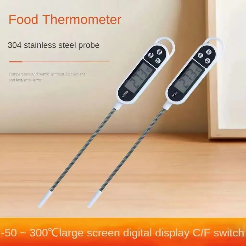 Tipo de sonda de acero inoxidable Termómetro de alimentos para el hogar Tipo de pluma Temperatura de leche Termómetro de alimentos para cocinar - Imagen 3