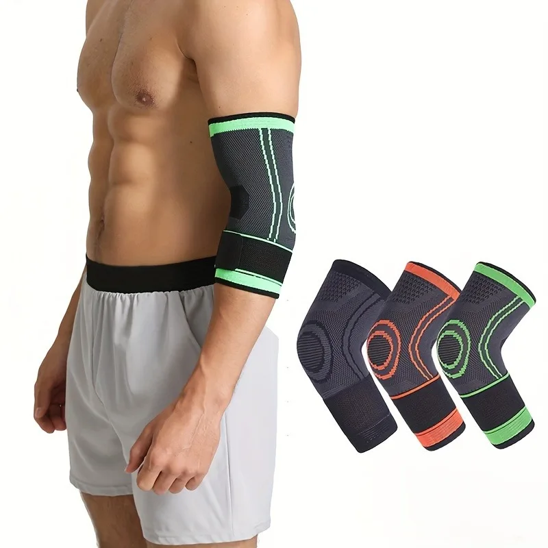 Protector de codo deportivo para hombres y mujeres, funda protectora para brazo, correa para cinturón de codo de tenis, bobinado presurizado, 1 ud.