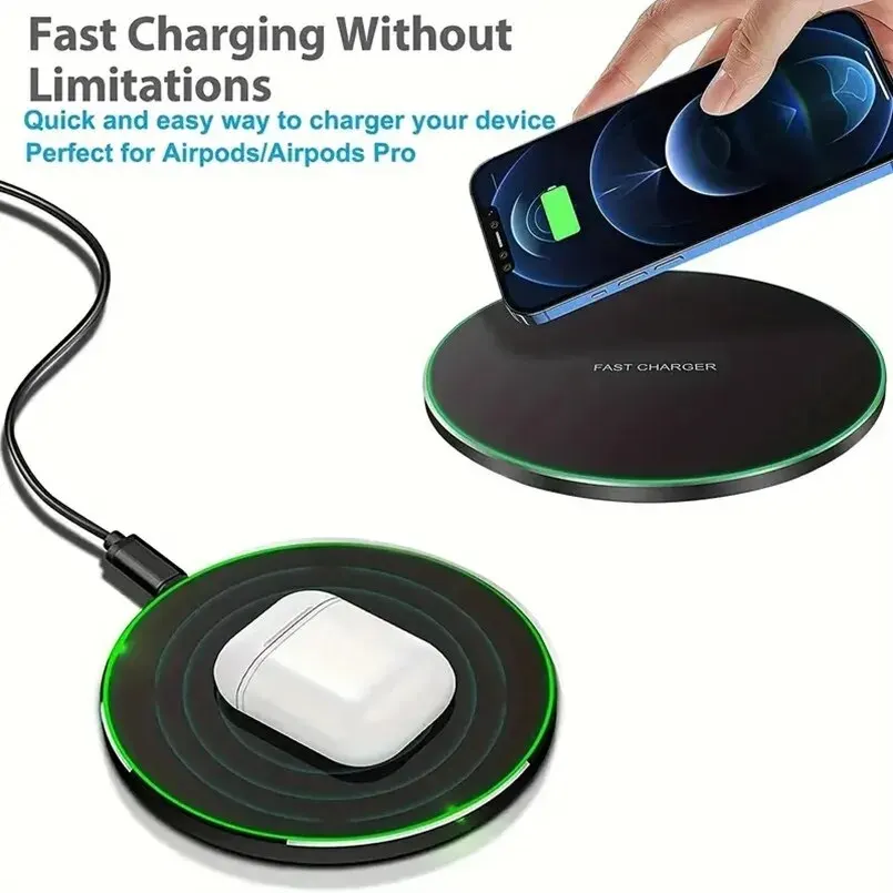 Cargador inalámbrico de 30W, estación de carga rápida por inducción para iPhone 15, 14, 13, 12, X Pro Max, Samsung S23, S22, Xiaomi y Huawei - Imagen 3