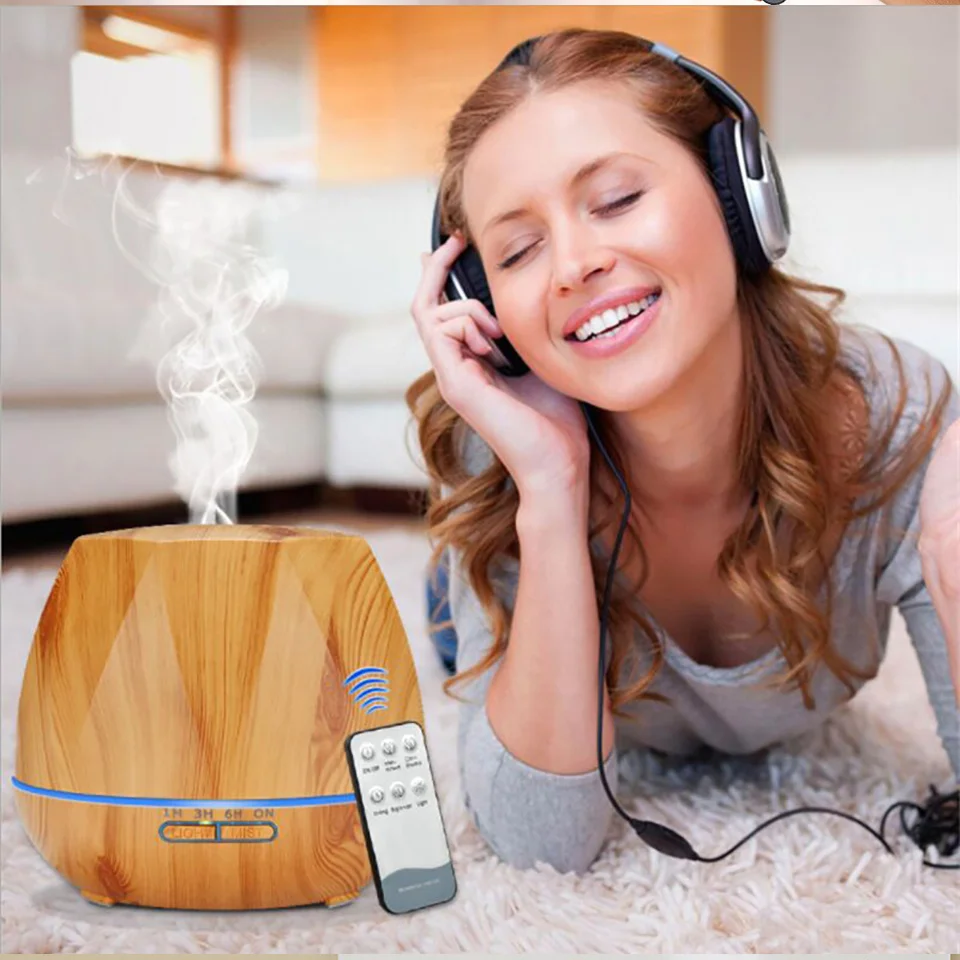Difusor de aceites esenciales aromaterapia Humidificador de aire ultrasónico Control remoto automático Humidificador 300 500 1000ml - Imagen 27