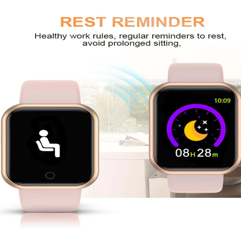 Reloj inteligente 116Plus D13 Y68 pulsera deportiva correr Monitor de Fitness seguimiento mensaje de ritmo cardíaco recordatorio hombres reloj inteligente mujer - Imagen 20