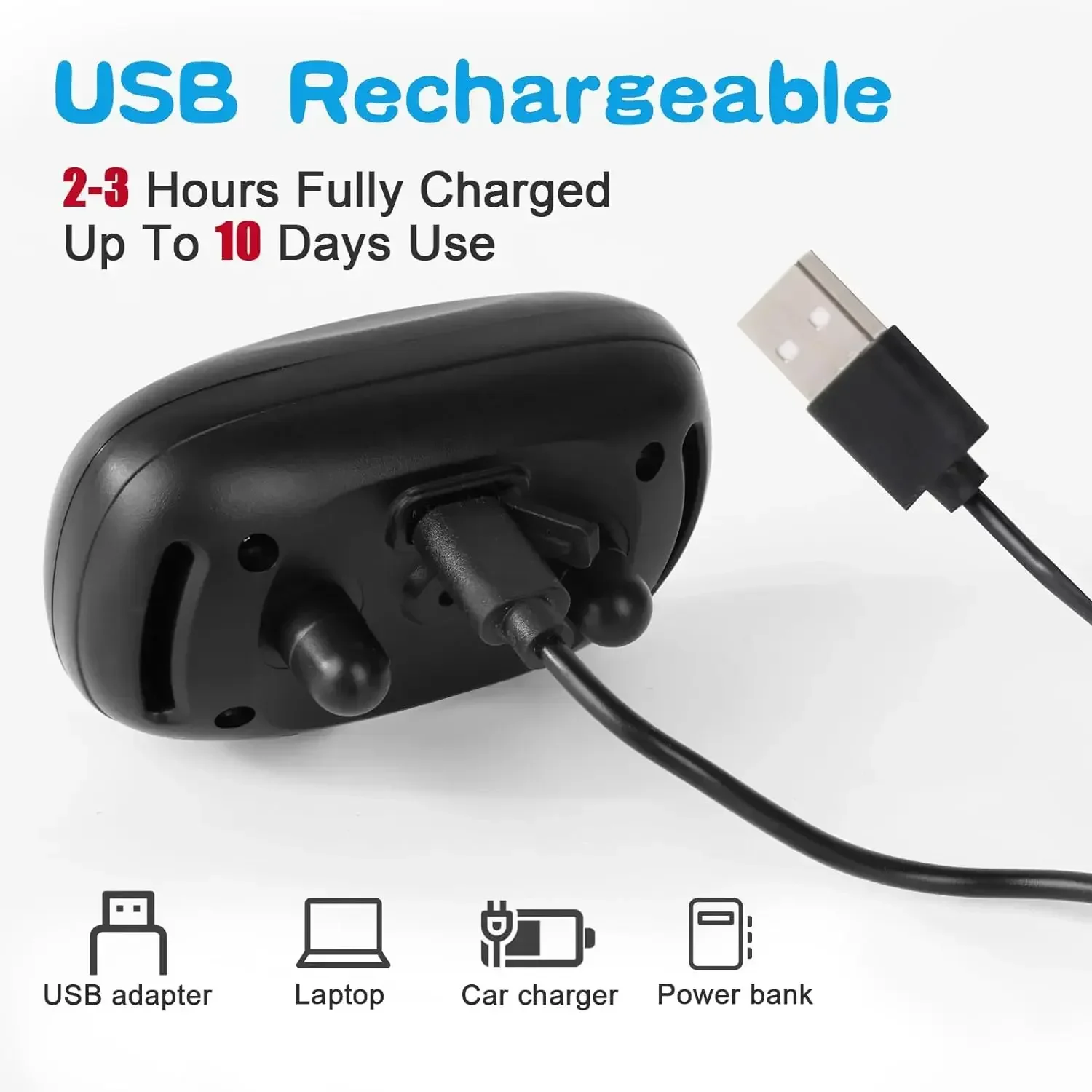 Dispositivo antiladridos para perros, Collar de entrenamiento para perros recargable por USB, Collar ultrasónico antiladridos con vibración para dejar de ladrar - Imagen 6
