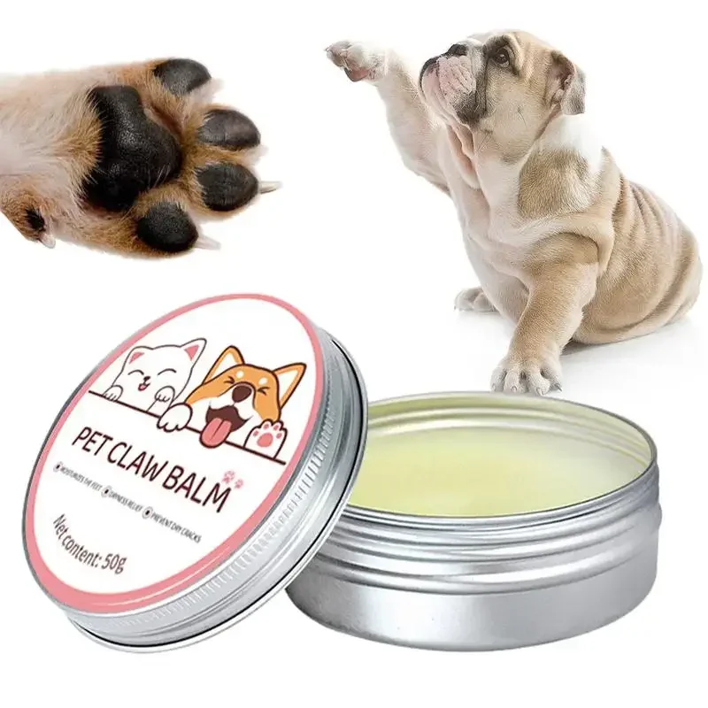 Crema hidratante para pies de mascotas, 50g, crema para patas de gato para el hogar, pata de perro, pata de gato, cuidado de invierno, crema hidratante para pies de perro