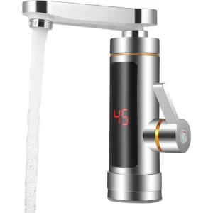 Grifo / llave calentador instantáneo eléctrico, grifo calentador de agua sin tanque, grifo de agua caliente eléctrico, pantalla LCD de temperatura