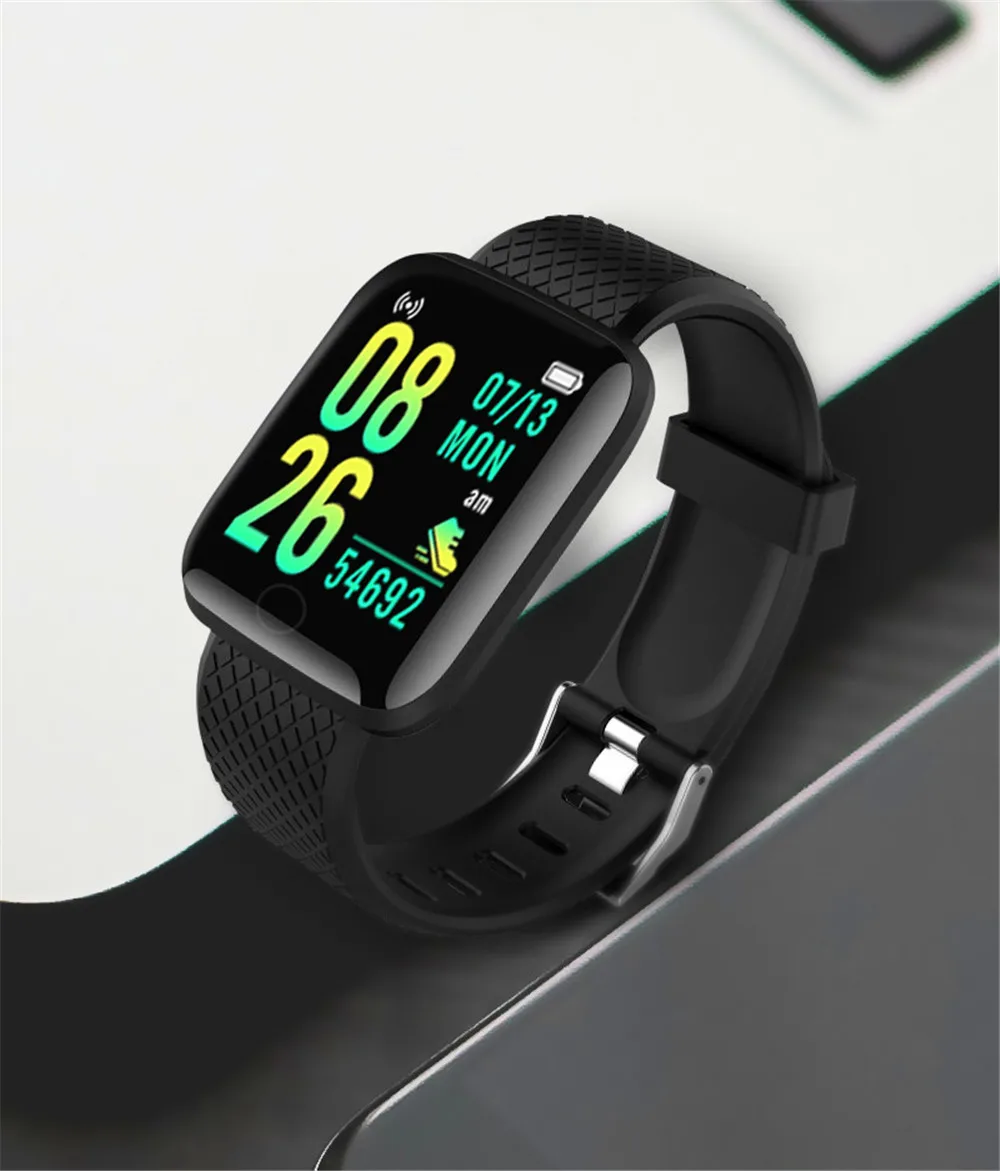 Reloj inteligente 116Plus D13 Y68 pulsera deportiva correr Monitor de Fitness seguimiento mensaje de ritmo cardíaco recordatorio hombres reloj inteligente mujer - Imagen 16