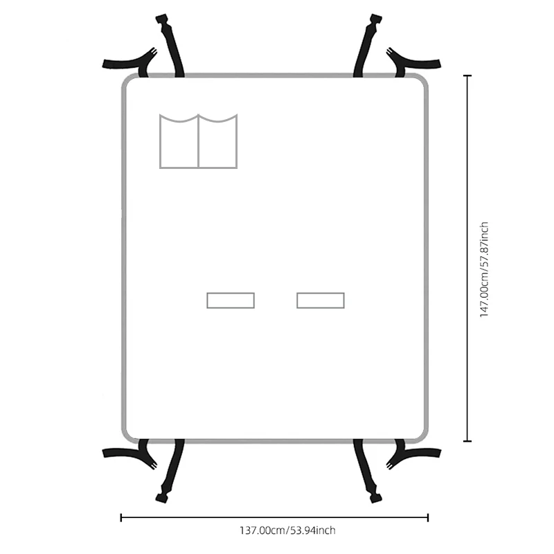 Funda de asiento de coche para perro de tela Oxford 600D, impermeable, para viaje, hamaca, estera protectora para asiento de coche con bolsillo de almacenamiento - Imagen 4
