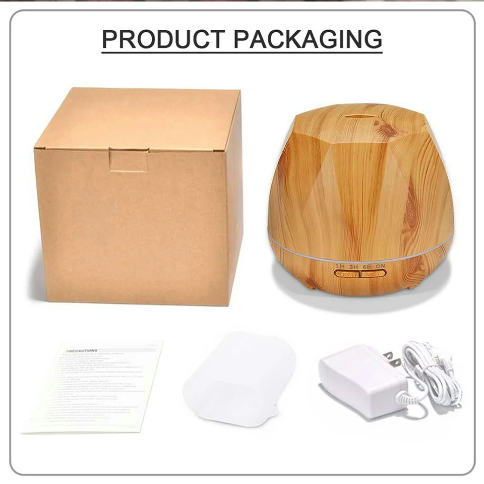 Difusor de aceites esenciales aromaterapia Humidificador de aire ultrasónico Control remoto automático Humidificador 300 500 1000ml - Imagen 29