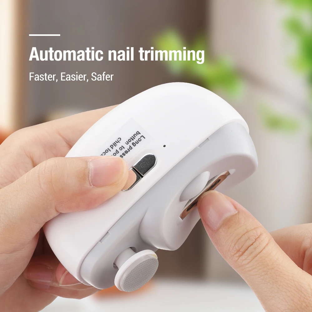 Cortauñas eléctrico para pulir y pulir con cortauñas automático ligero, cortador de uñas recargable, manicura para bebés y adultos - Imagen 8