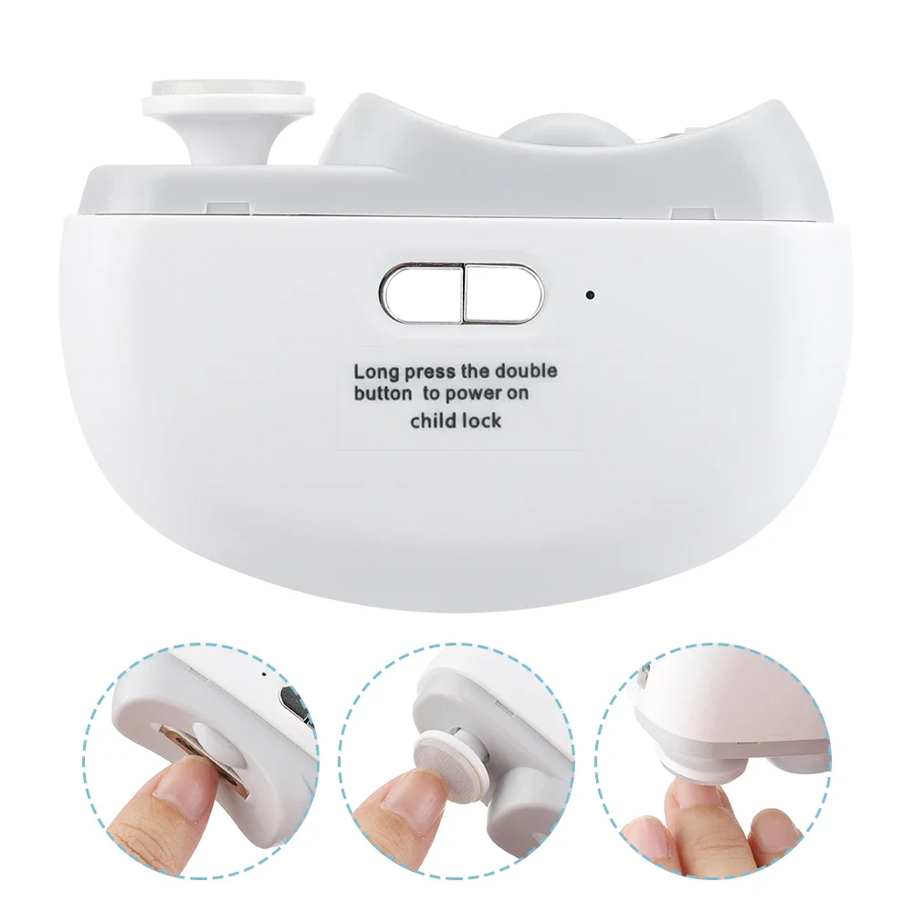 Cortauñas eléctrico para pulir y pulir con cortauñas automático ligero, cortador de uñas recargable, manicura para bebés y adultos - Imagen 6