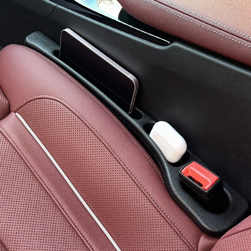 Enchufe de costura lateral para espacio de asiento de coche, tira de relleno a prueba de fugas para todos los modelos de coche, cartera, soporte para teléfono, accesorios para coche - Imagen 4